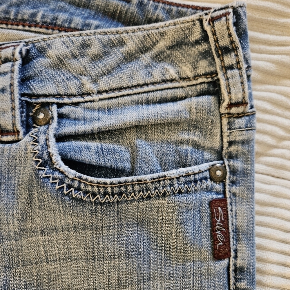 Silver Jeans Classic Blue StraightLeg Denim Size 31 - Picture 4 of 11